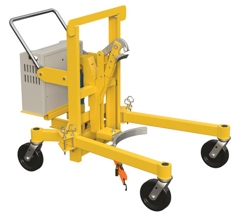Vestil Steel Economical DC Drum Transporter - 55 Gallon 1500 lb - Yellow