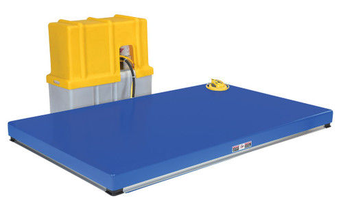 Vestil Steel Electric Hydraulic Lift Table - 56 In. Height 8000 lb - Blue