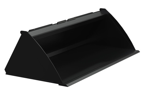 Vestil Steel Low Profile Skid Steer Bucket - 60 In. - Black