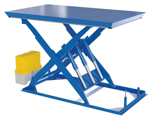 Vestil Steel Electric Hydraulic Lift Table - 82 In. Height 8000 lb - Blue