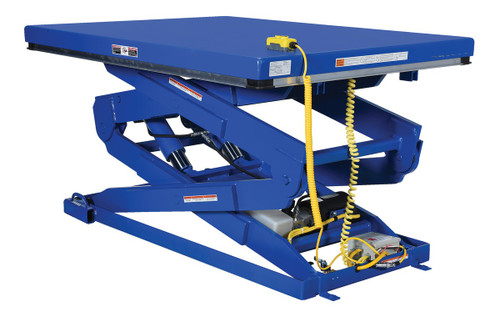 Vestil Steel Double Scissor Lift Table - 84 In. Height 3000 lb - Blue