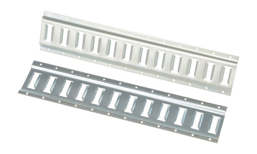 Vestil Steel Zinc Plated E-Track - 2 Ft. Length 2 Pack - Gray