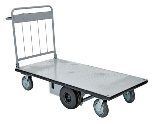 Vestil Steel Electric Material Handling Cart No Sides - 28 In. x 60 In. 1500 lb - Gray