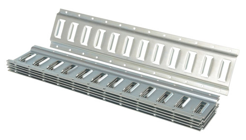 Vestil Steel Zinc Plated E-Track - 2 Ft. Length 6 Pack - Gray