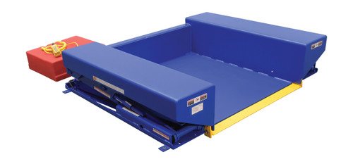 Vestil Steel Electric Hydraulic Ground Lift Table with Tilt - 52 In. x 52 In. 2000 lb - Blue