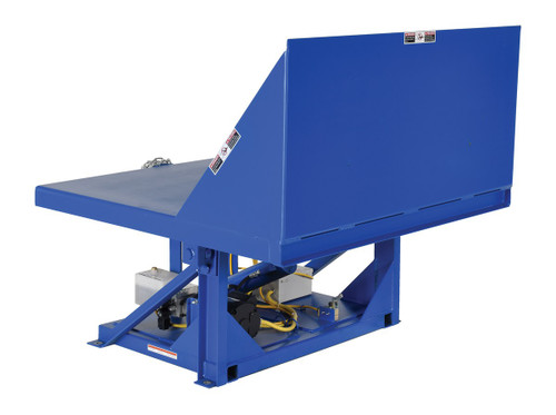 Vestil Steel Efficiency Master Tilt Table - 90 Degree Tilt 48 In. x 48 In. 2000 lb - Blue