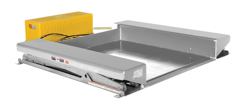 Vestil Partially Stainless Steel Ground Lift Scissor Table - 52 In. x 50 In. 2000 lb - Blue
