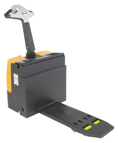 Vestil Steel Electric Pallet Truck with Single - 32 In. Fork 2600 lb Black / - Yellow