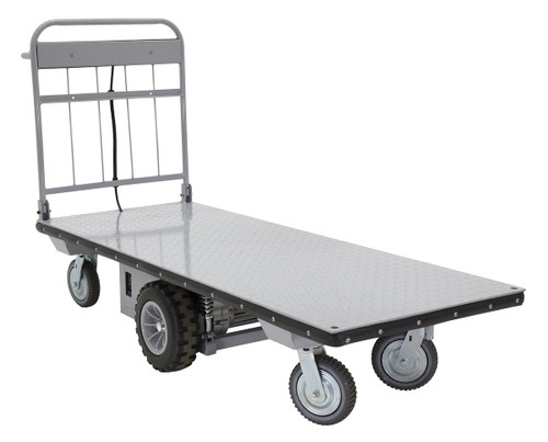 Vestil Steel Electric Material Handling Cart No Sides - 28 In. x 72 In. 2000 lb - Gray