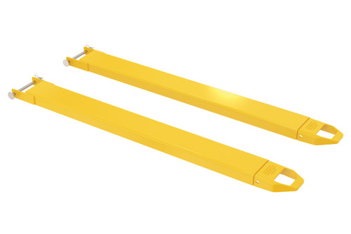 Vestil Steel Pin Style Fork Extensions - 5 In. x 63 In. 4,000 lb - Yellow
