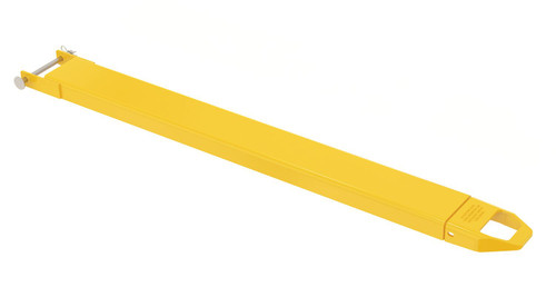 Vestil Steel Pin Style Single Fork Extension - 5 In. x 63 In. 4,000 lb - Yellow
