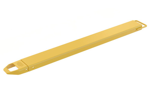 Vestil Steel Single Fork Extension - 5 In. x 66 In. 4,000 lb - Yellow