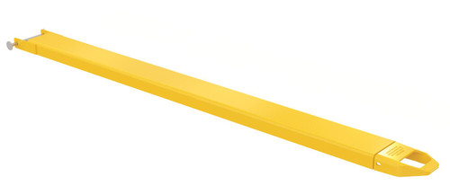 Vestil Steel Pin Style Single Fork Extension - 5 In. x 84 In. 4,000 lb - Yellow