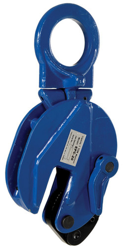 Vestil Steel Vertical Plate Clamp - 2,000 lb - Blue