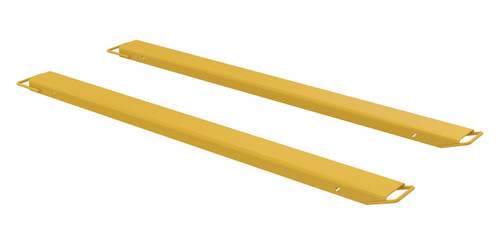 Vestil Steel High Strength Fork Extensions - 5 In. x 96 In. 4,000 lb - Yellow