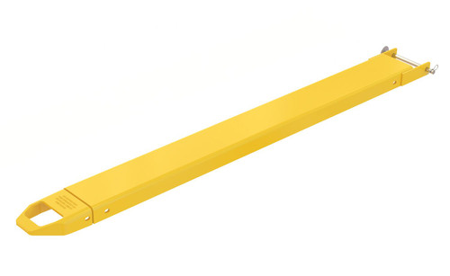 Vestil Steel Pin Style Single Fork Extension - 5 In. x 66 In. 4,000 lb - Yellow