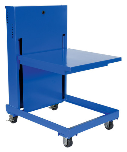 Vestil Steel Self Elevating Spring Table - 30 In. x 30 In. 840 lb - Blue