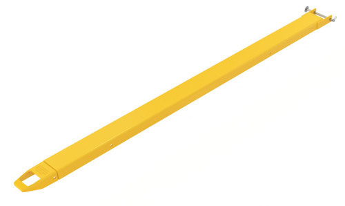 Vestil Steel Pin Style Single Fork Extension - 4 In. x 96 In. 4000 lb - Yellow