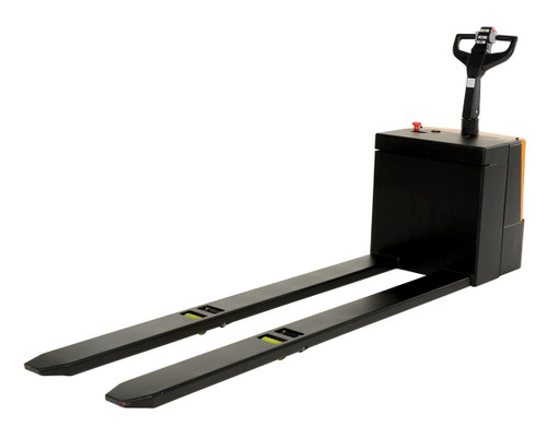 Vestil Steel Fully Powered Electric Pallet Truck with Rider Platform - 27 In. x 96 In. 4500 lb - Black
