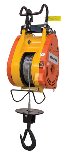 Vestil Steel Electric Mini Hanging Cable Hoist - 300 lb - Orange