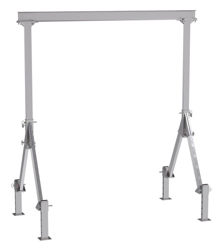 Vestil Aluminum Fixed Height Gantry Crane With Adjustable Leveling Option 10ft. X - 10 ft. 2000 lb - Silver