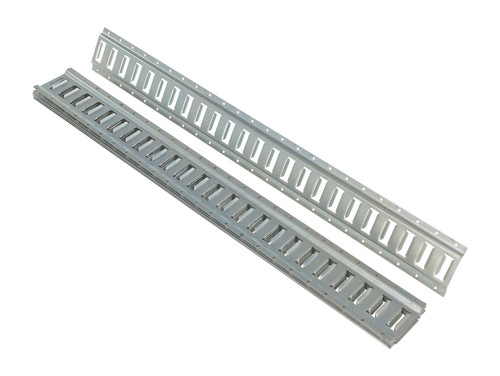 Vestil Steel Zinc Plated E-Track - 4 Ft. Length 6 Pack - Gray