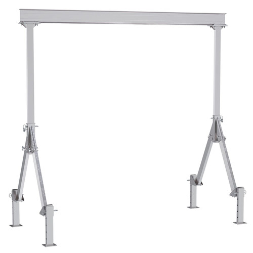 Vestil Aluminum Fixed Height Gantry Crane With Adjustable Leveling Option 12 ft. X - 10 ft. 2000 lb - Silver