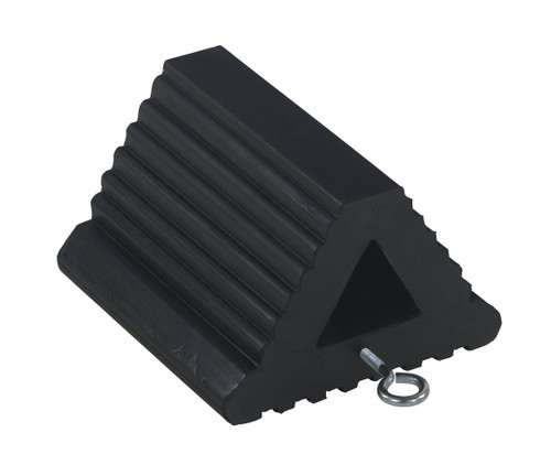 Vestil Extruded Rubber Wheel Chock - 8-1/2 In. x 8-1/2 In. x 6 In. - Black
