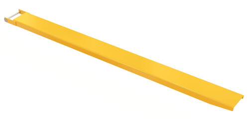 Vestil Steel Pin Style Single Fork Extension - 8 In. x 96 In. 4,000 lb - Yellow