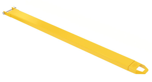 Vestil Steel Pin Style Single Fork Extension - 6 In. x 90 In. 4,000 lb - Yellow