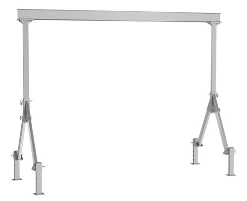 Vestil Aluminum Fixed Height Gantry Crane With Adjustable Leveling Option 15 ft. X - 10 ft. 2000 lb - Silver