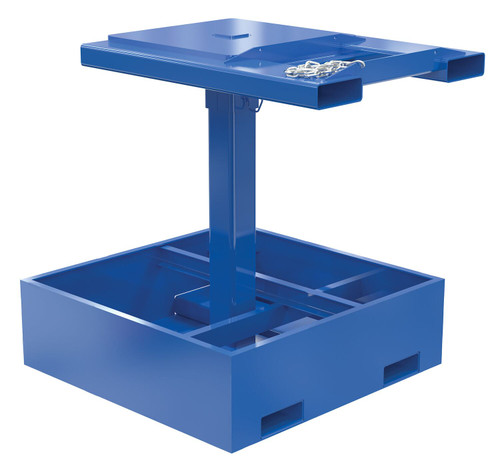Vestil Steel Trash Bin Compactor - 2,000 lb Filled Weight Blue, Empty