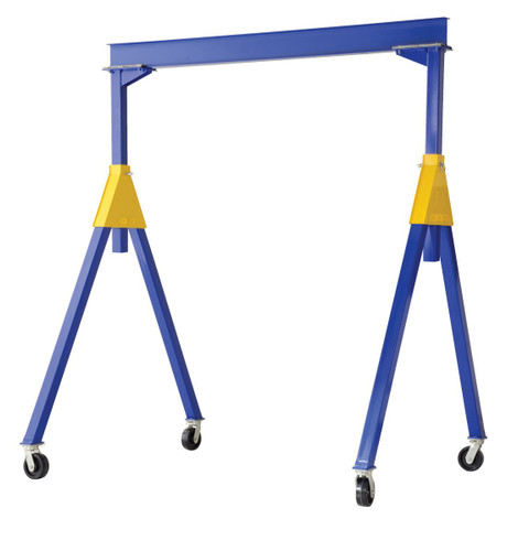 Vestil Steel Knockdown Fixed Gantry Crane with Phenolic Casters - 10 Ft. 4000 lb - Blue