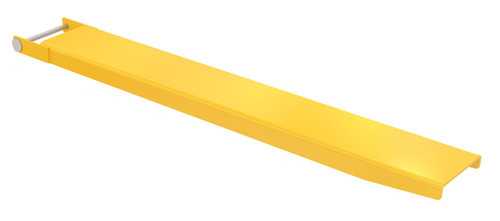 Vestil Steel Pin Style Single Fork Extension - 7 In. x 54 In. 4,000 lb - Yellow