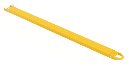 Vestil Steel Pin Style Single Fork Extension - 5 In. x 96 In. 4,000 lb - Yellow