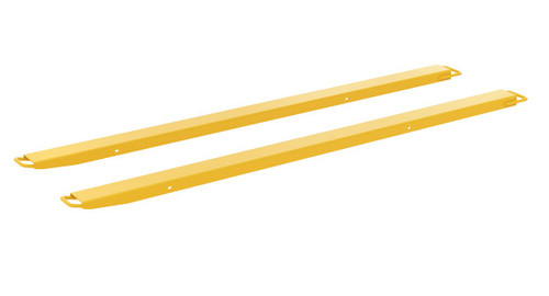 Vestil Steel High Strength Fork Extensions - 4 In. x 96 In. 4,000 lb - Yellow