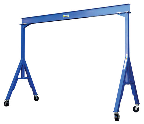 Vestil Steel Fixed Gantry Crane with Phenolic Casters - 10 Ft. 6000 lb - Blue