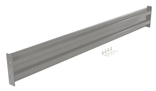 Vestil Steel 2 Ribbed Bolt On Style Guard Rail - 78 In. Length - Gray Semi Gloss