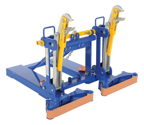 Vestil Steel Automatic Eagle Beak 2 Drum with Belt Saddle - 1,000 lb - Blue
