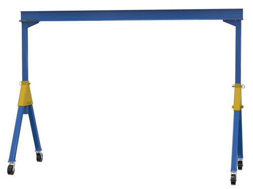 Vestil Steel Knockdown Fixed Gantry Crane with Phenolic Casters - 15 Ft. 4000 lb - Blue