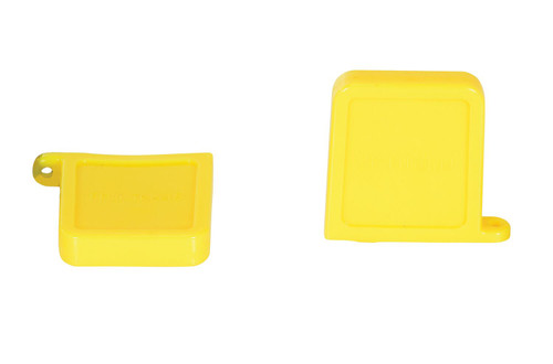 Vestil Thin Polyurethane Magnetic Fork Tip Protector - 5-5/8 In. x 3/4 In. Fork Pocket - Yellow