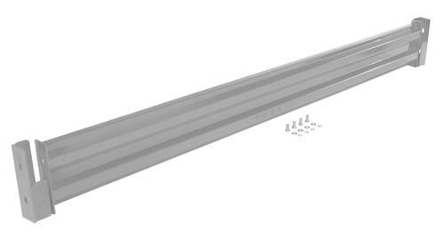Vestil Steel 2 Ribbed Drop In Style Guard Rail - 114 In. Length - Silver
