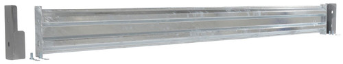 Vestil Galvanized Steel 2 Ribbed Drop In Style Guard Rail - 102 In. Length - Gray