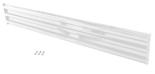 Vestil Steel 3 Ribbed Bolt On Style Guard Rail - 113.875 In. Length - White