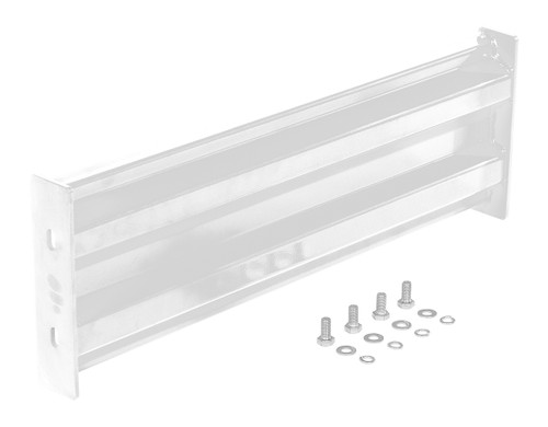 Vestil Steel 2 Ribbed Bolt On Style Guard Rail - 30 In Length - White