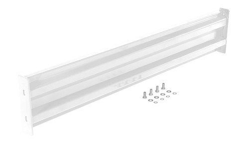 Vestil Steel 2 Ribbed Bolt On Style Guard Rail - 54 In. Length - White
