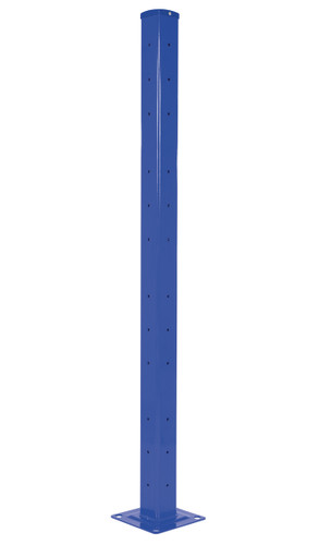 Vestil Steel Rigid Tube Post Drop In Style - 72 In. For 2 Ribbed Drop In Style Guard Rails - Blue