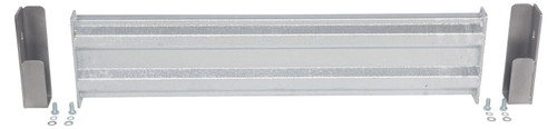 Vestil Galvanized Steel 2 Ribbed Drop In Style Guard Rail - 42 In. Length - Gray