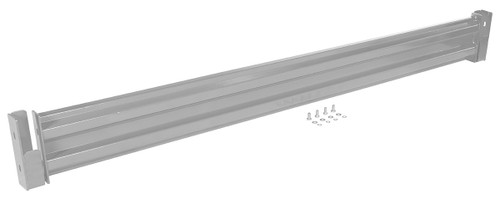 Vestil Steel 2 Ribbed Drop In Style Guard Rail - 102 In. Length - Silver