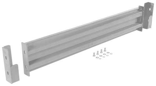 Vestil Steel 2 Ribbed Drop In Style Guard Rail - 54 In. Length - Silver